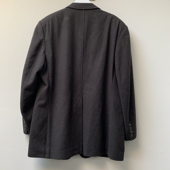 009 - Hackett London Coat Jacket Size 46 Regular Dark Brown Pure Wool Unlined - Picture 4 of 8